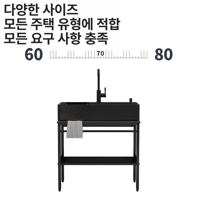스테인리스 미니 싱크대 원룸 자취방 조립식 설거지 보조 선반 소형 - 상세 이미지 5