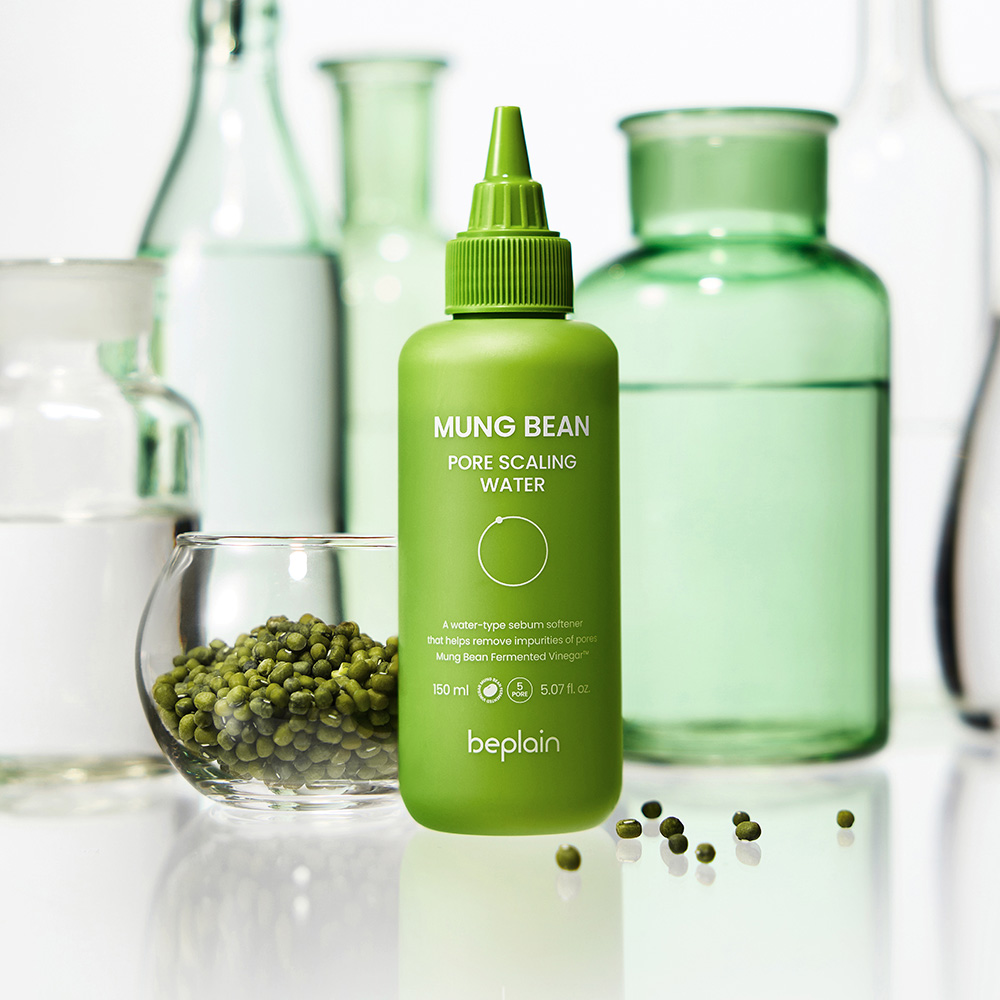 [+녹두세럼15ml 증정][2종세트] 비플레인 녹두 모공 스케일링 워터 150ml +화장솜 40매 / 피지연화제 피지클리너 - 상세 이미지 4
