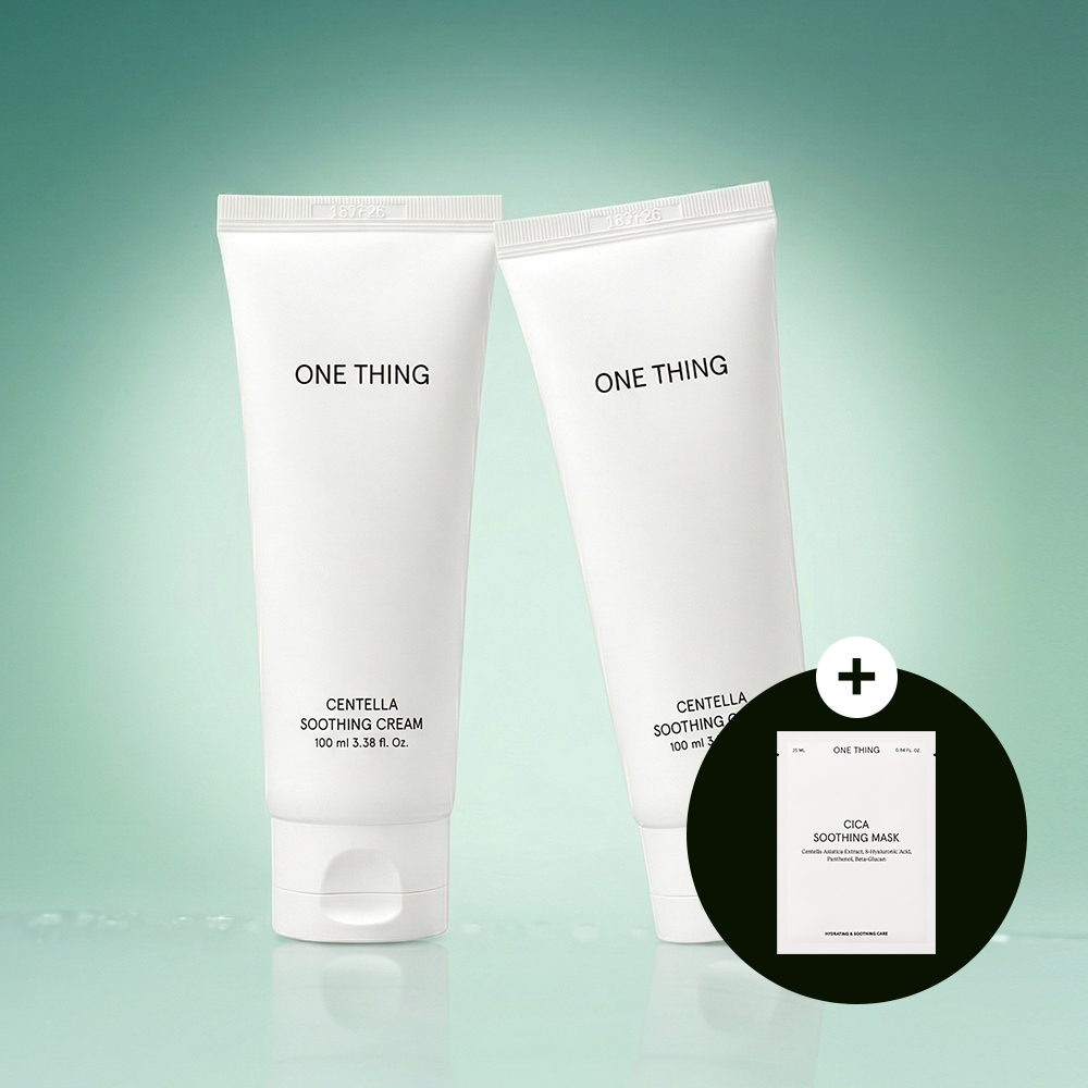 [1+1] [쇼핑백+수딩팩 증정] 원씽 병풀 수딩크림 100ml, 2개 제품 이미지