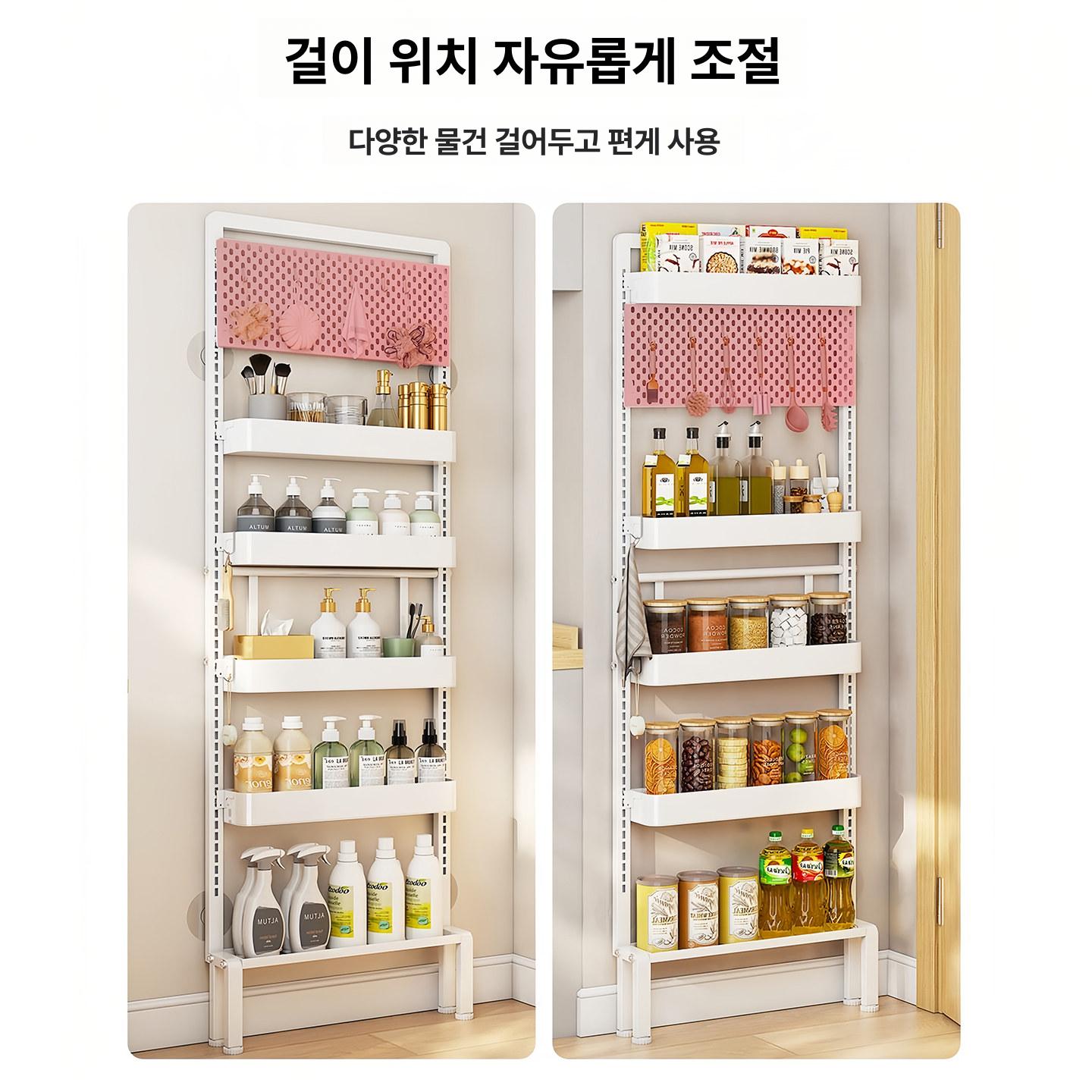 틈새선반 욕실문 수납장 욕실 수납 서랍 소형 다용도 선반 초박형 세탁기 확장형 장 - 상세 이미지 5