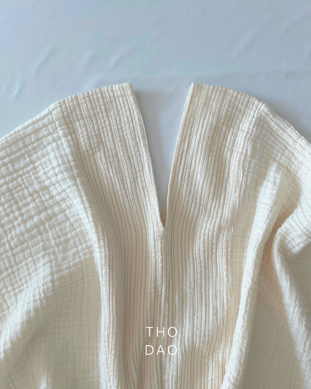 THODAO Airy 코튼 루즈핏 여성 탑 블라우스 Cream, FREE(One size) 이미지 8
