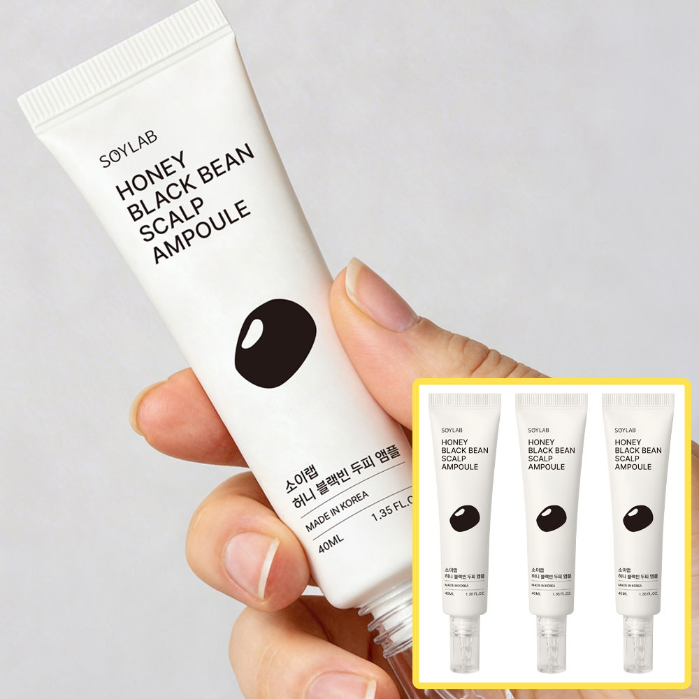 소이랩 허니 블랙빈 탈모 두피 앰플 바르는 진정 영양제 두피 에센스 세럼 허니쿨멘톨, 40ml, 3개 - 상품 이미지