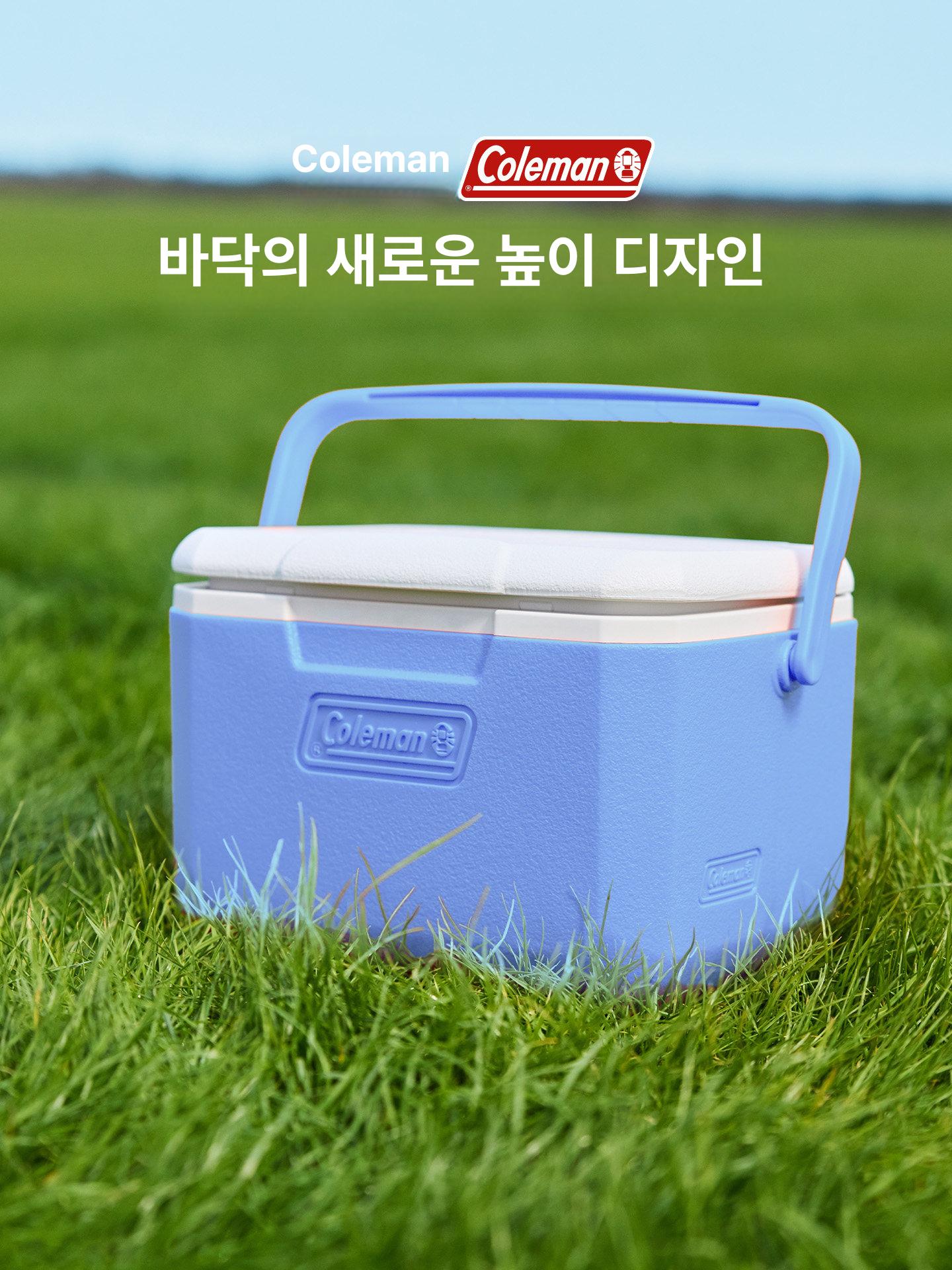 아이스박스 견고한 플라스틱 캠핑 피크닉 야외 휴대용 소형 글레이셔 블루 - 상세 이미지 4