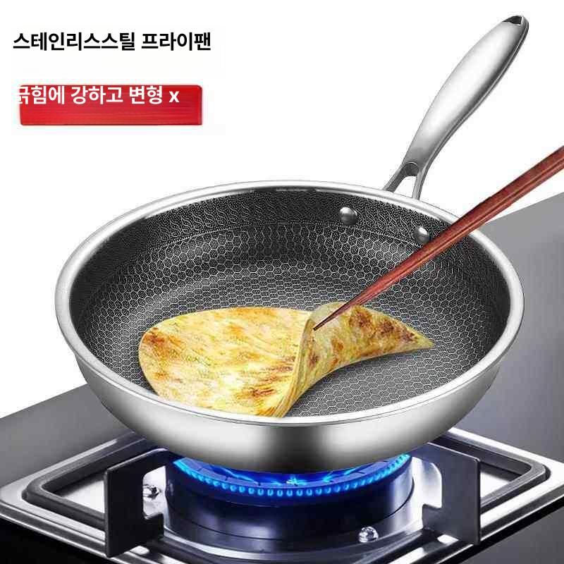 스테인리스 풀스크린 벌집 프라이팬 팬케이크 학교 스텐 벌집코팅 스테이크 코팅 굽는 팬 - 상세 이미지 3