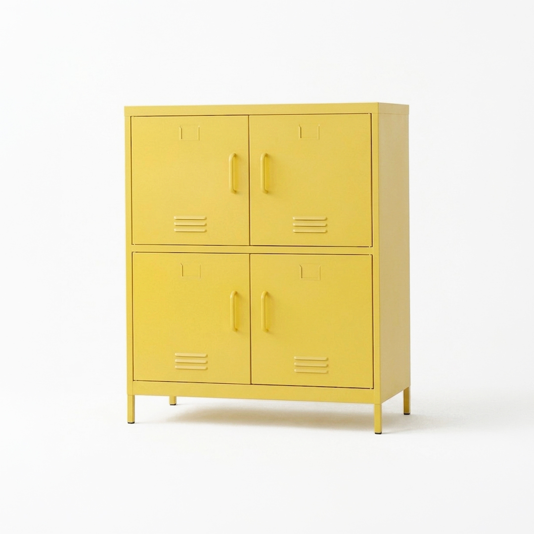 MKB 캐비넷 4문 수납장 9131110 913x455x1110mm, 2단, 옐로우 6701.6706 - 상세 이미지 2
