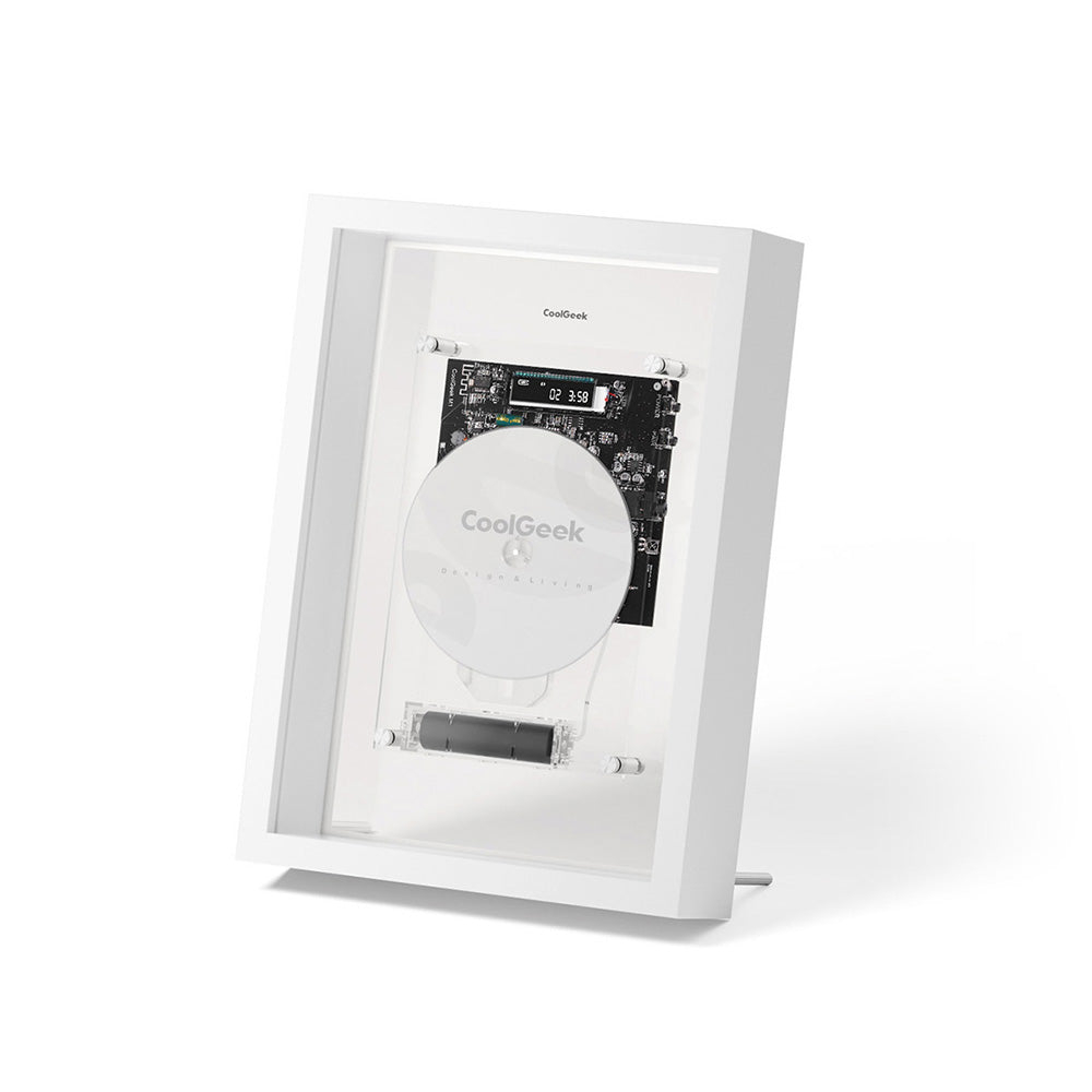 CoolGeek M1 CD 플레이어 투명 벽걸이 스탠드 인테리어 리모컨 무선 액자 블루투스 블랙 - 상세 이미지 3