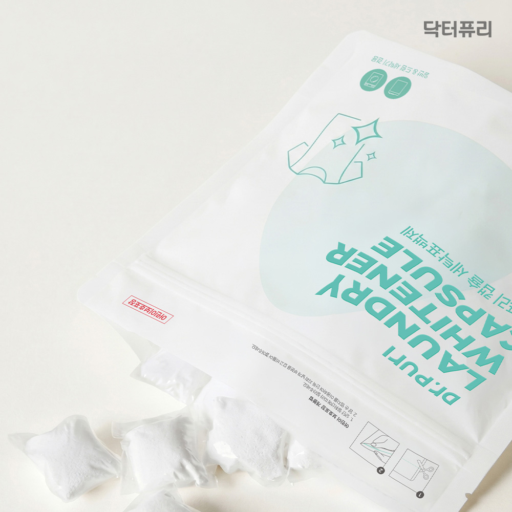 [세탁망증정] 닥터퓨리 산소계 표백제 캡슐타입 과탄산소다 13g, 30개 - 상세 이미지 5