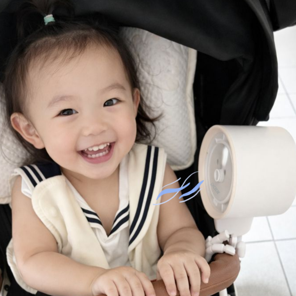 [시크벨] 유모차 문어발 선풍기 무선 대용량 100단 조절 자동회전 이미지 6