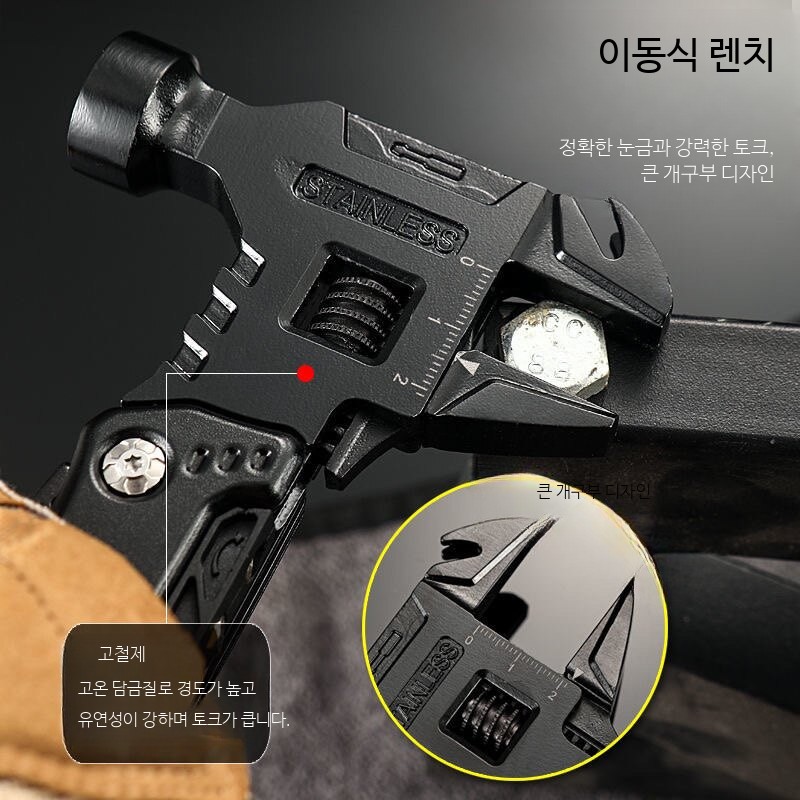 멀티툴 휴대용 접이식 다기능 캠핑 공구세트 생존용 나이프 스테인리스 포켓형 EDC 야외용 - 상세 이미지 3