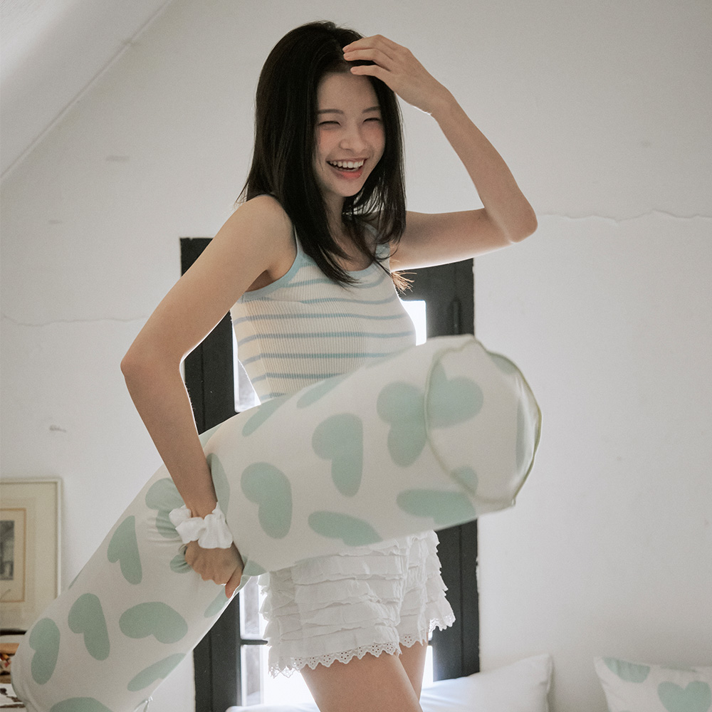 히말라야 실키스노우 안고 자는 여름 롱 대형 베개 냉감 원형 바디필로우 20x100 이미지 4