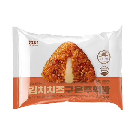 엄지식품 구운 주먹밥 5종 냉동김밥 김치치즈, 100g, 5개