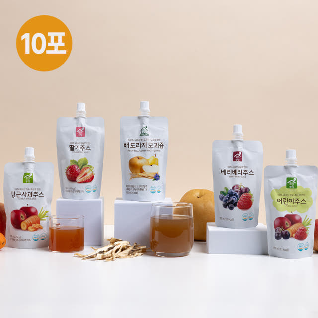 맑은농장 설탕 없는 당근사과주스 100ml x 10개입 아기주스