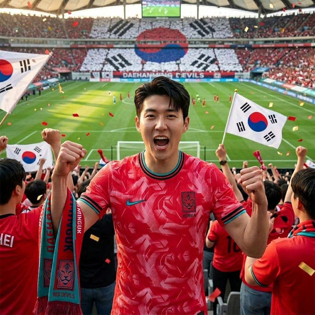 [국내매장판] 나이키 대한민국 축구 국가대표팀 유니폼 반팔 티셔츠 코리아 저지 레드, 105(XL) - 상세 이미지 2