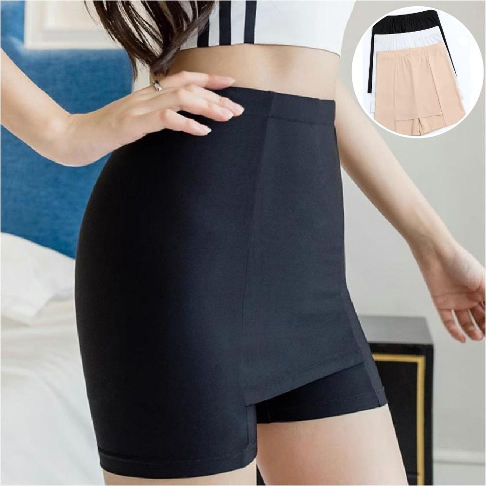 여성 속바지 치마 원피스 비침 노출 방지 Y존 커버 속바지 화이트 블랙 스킨 - 상품 이미지