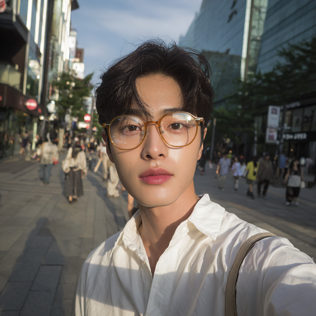 연예인 안경 도수없는 안경 초탄성 가벼운 안경테 국산 안경테 다각형 안경테 이미지 7