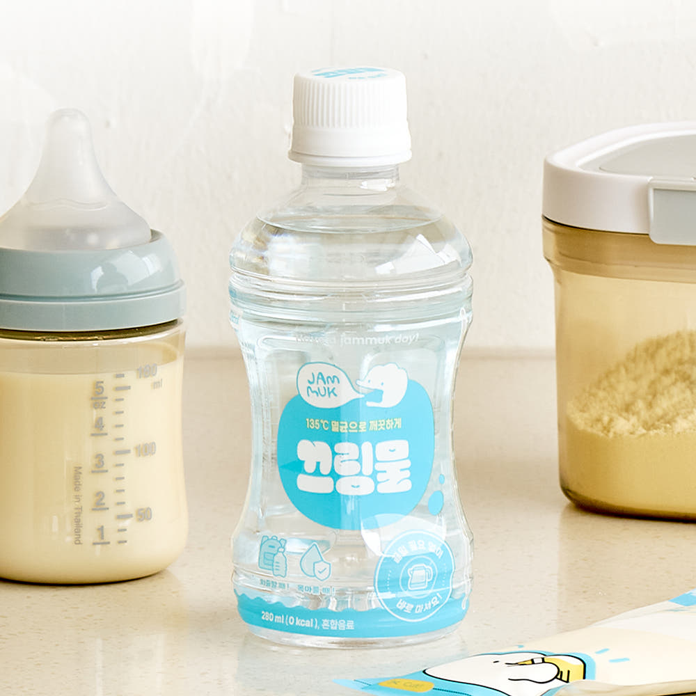 잼먹 끄링물 베이비워터 아기생수 분유 물 280ML 20개입