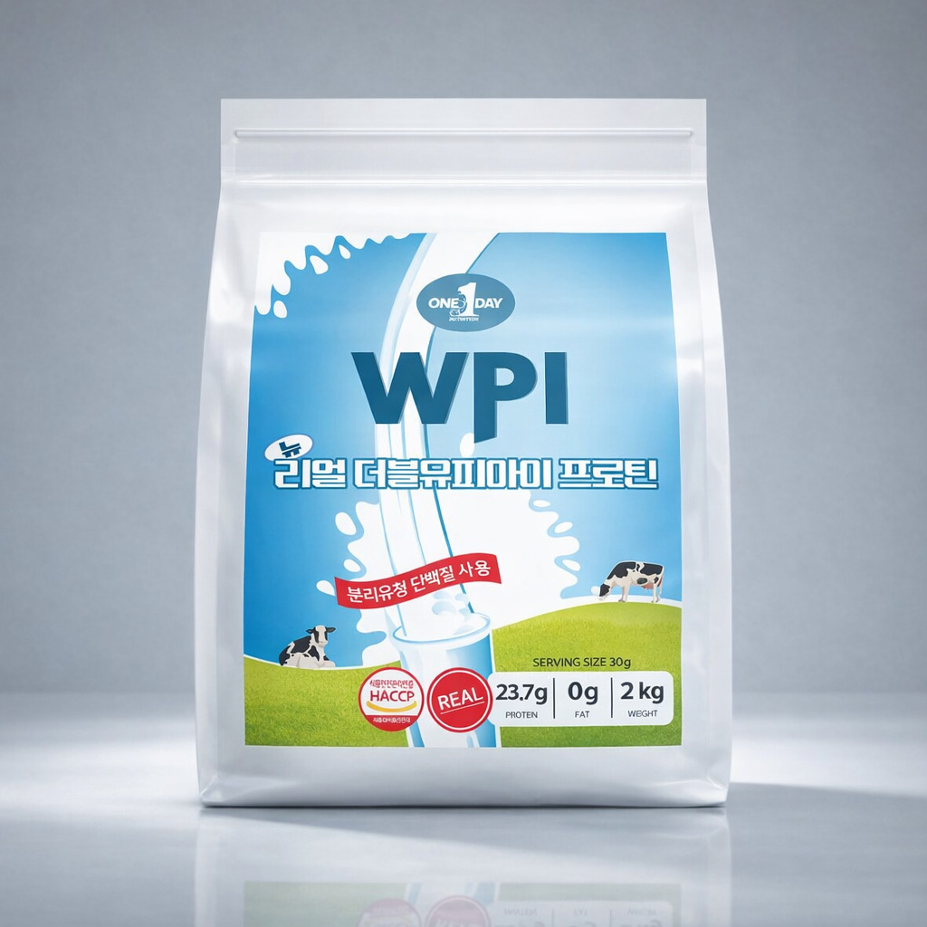 원데이뉴트리션 뉴리얼 WPI 락토프리 분리유청단백질 단백질 많은 음식 2kg - 상품 이미지