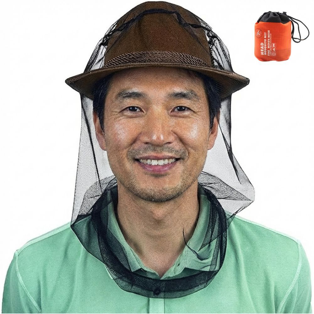 얼굴 방충망 헤드네트 등산 페이스 얼굴 모기장 그물망 - 상품 이미지