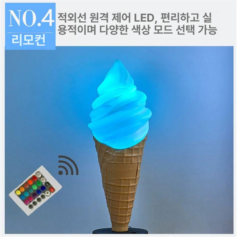 대형 아이스크림모형 조명 라이트박스 빛나는 간판 입간판 장식 소품 입구 소프트 홍보 - 상세 이미지 5