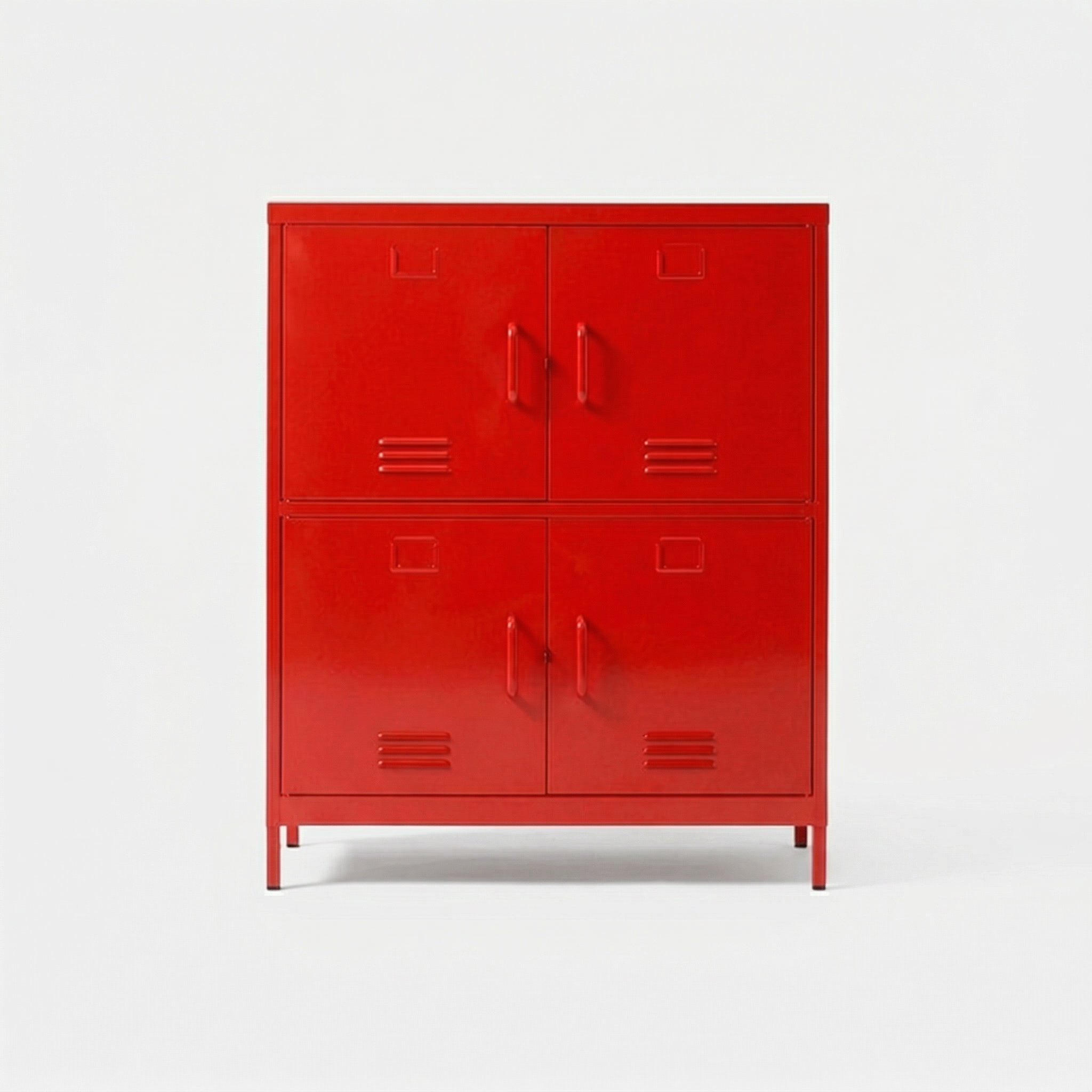 MKB 캐비넷 4문 수납장 9131110 913x455x1110mm, 2단, 레드 8618.9340 - 상품 이미지
