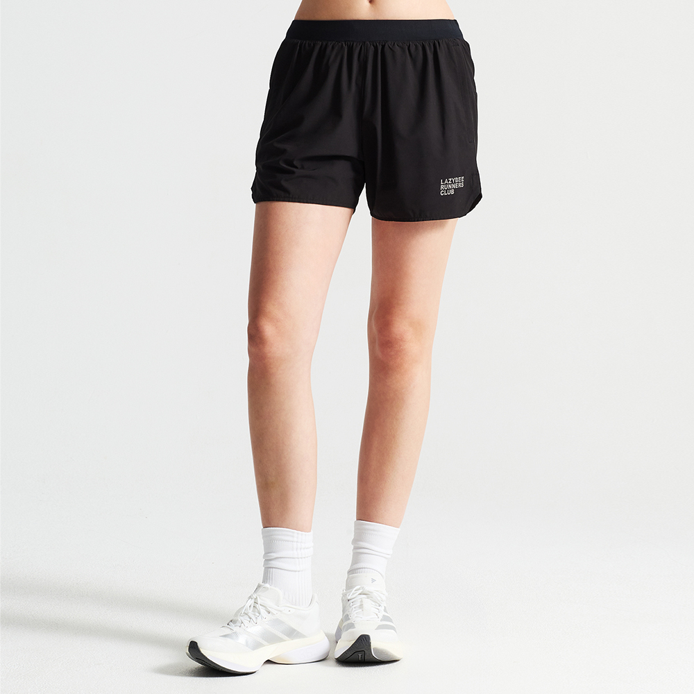 여성 남자 리플렉티브 상하세트 러닝 반팔 2in1 쇼츠 반바지 운동복 세트 차콜 이미지 7