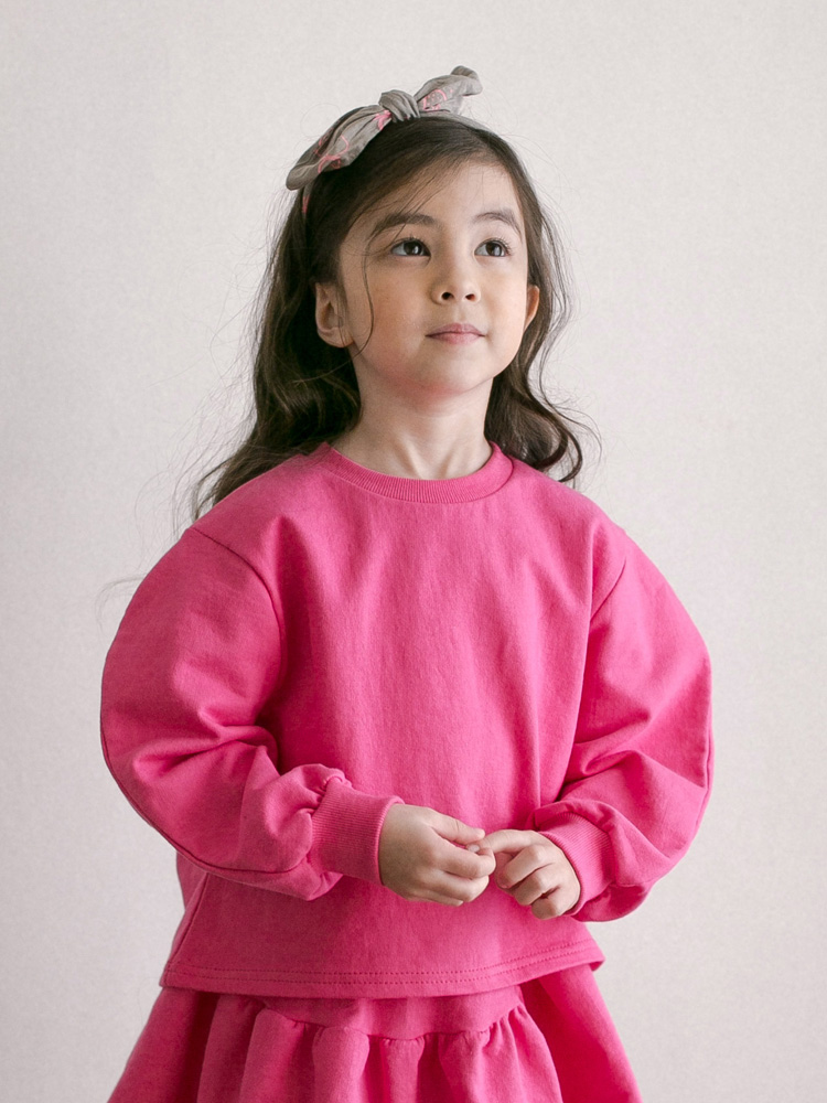 박스데이맨투맨 여아 아동 박스핏 오버핏 등하원룩 데일리룩 티셔츠 - 상세 이미지 3