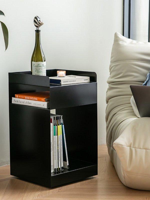 이동식 트롤리 협탁 사이드 테이블 수납 로테이트형 원목 사이드테이블 쇼파 소파 간이 보조 - 상세 이미지 3