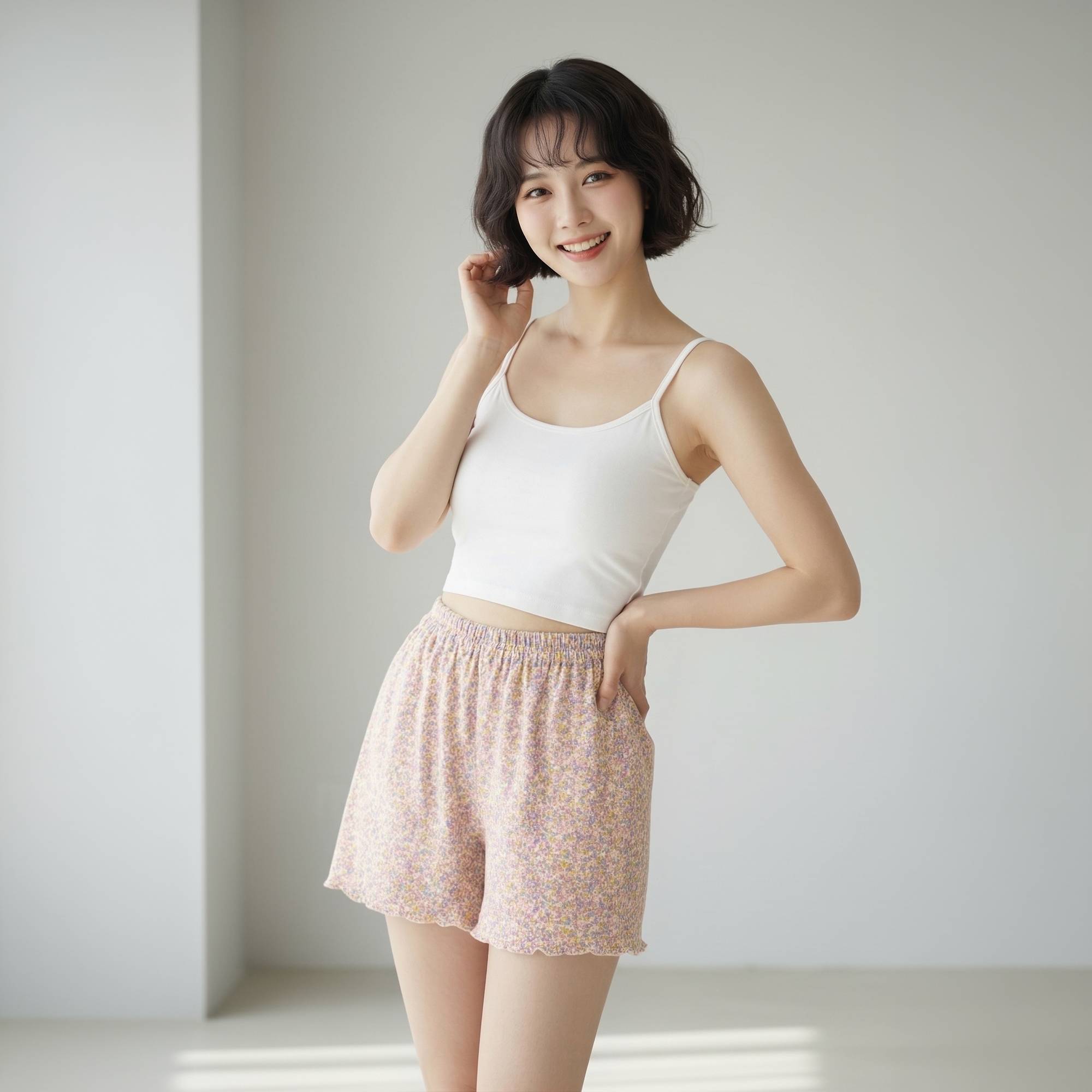 여자 파자마 바지 홈웨어 트렁크 잠옷 - 상세 이미지 4