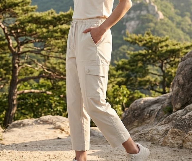 밀레 여성 여름 일상 아우터 카고 포켓형 스판 등산 바지 - 상세 이미지 5