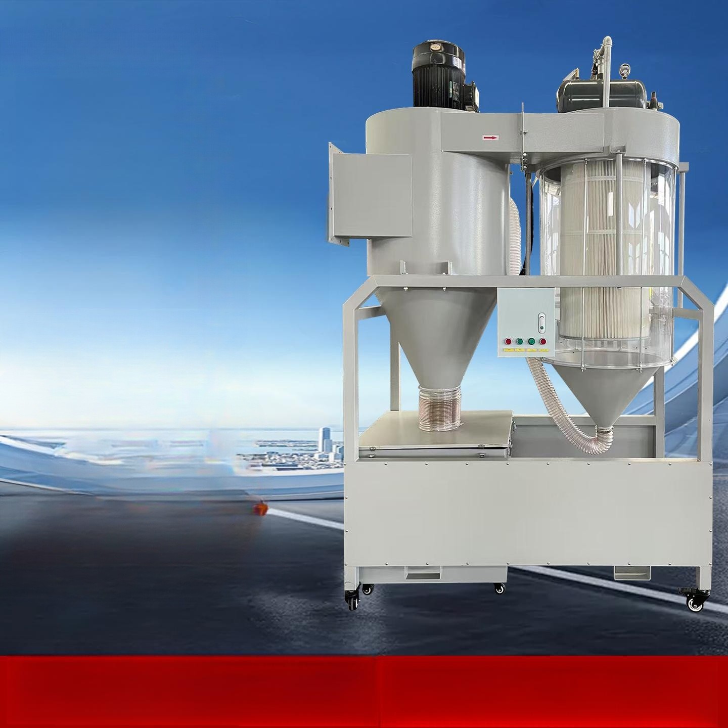 목공싸이클론 무소음집진기 목공흡입기 분말수집기 펄스 모델 7.5kW 380V 분리형 - 상품 이미지