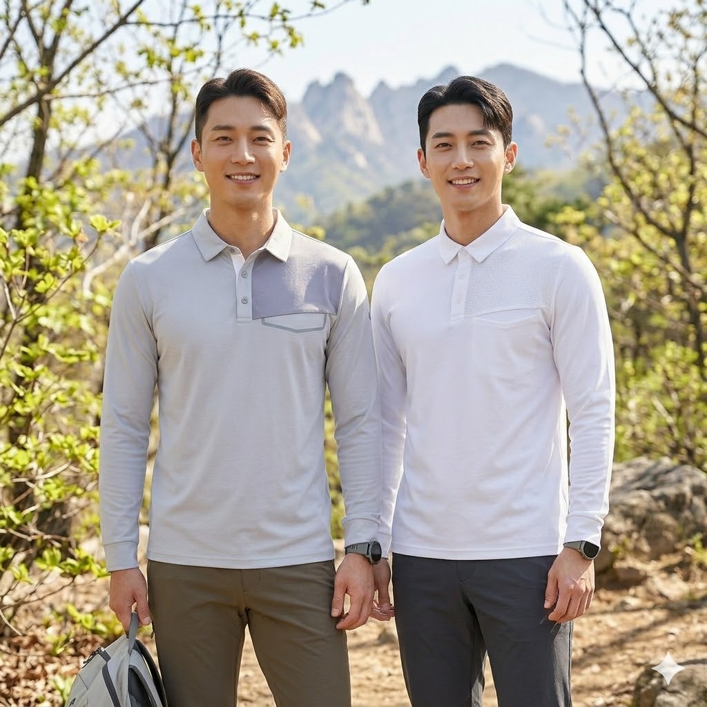 MILLET 밀레 봄 남성 아웃도어 스판 캐쥬얼 데일리룩 등산 카라티셔츠 - 상세 이미지 2