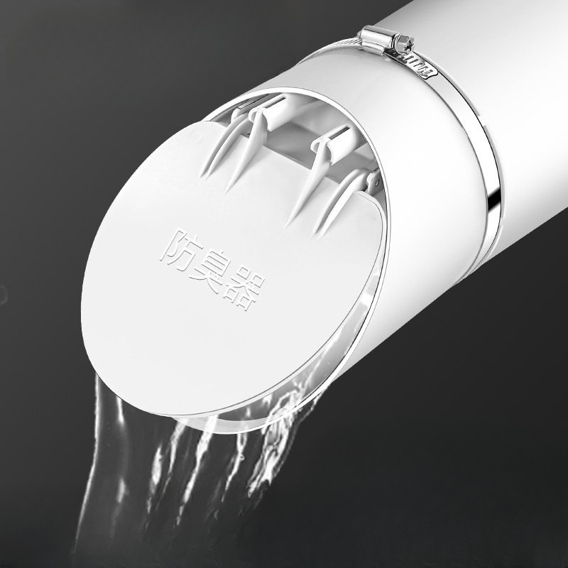 우수관 커버 배수관 110mm PVC 수평 배관 캡 악취 역류 방지 자동 개폐 트랩 마개 - 상세 이미지 3