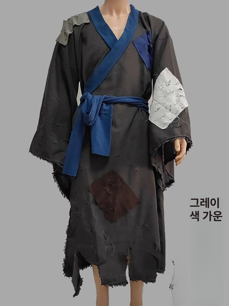 거지 코스프레 의류 연극 누더기 각설이 공연 걸뱅이 누더기옷 사극 옷 복장 코스튬 - 상세 이미지 2