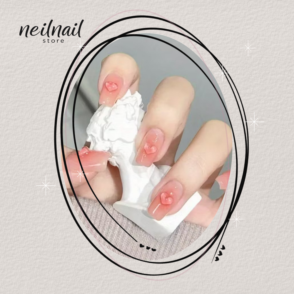 투명 글라스 하트 네일파츠 20pcs 이미지 4