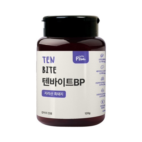 유통기한임박18900원/6000원할인 [리틀포우] 텐바이트BP (유통26.11.25)18900원 지리산흙돼지, 120g, 1개 - 상품 이미지