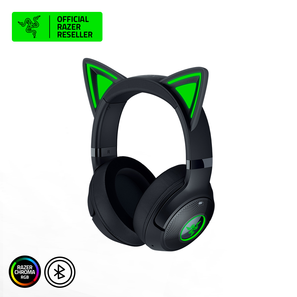 레이저코리아 Kraken Kitty V2 BT 크라켄 키티 무선 헤드셋 블랙 - 상품 이미지