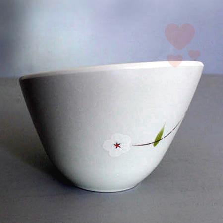 눈꽃그림 비대칭형 디저트볼 업소용식기 다용도볼 물김치그릇