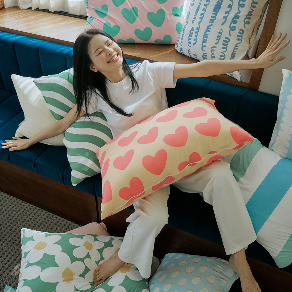 히말라야 여름 쿨링 냉감 패턴 베개커버 실키스노우 지퍼형 50x70 이미지 4