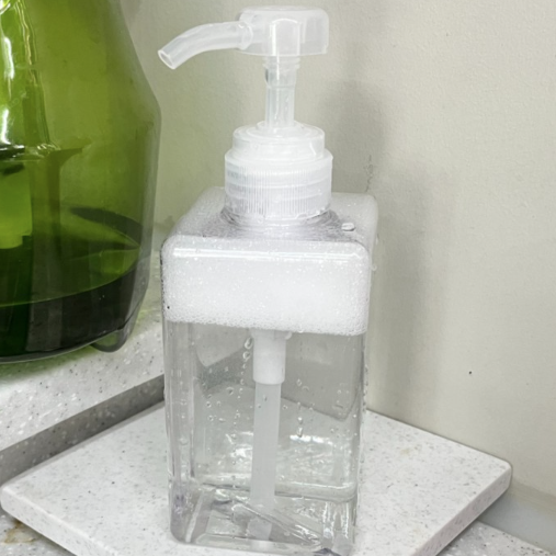 450ml 로션 공병 펌핑 용기 디스펜서 투명 화장품 휴대용 여행용 스킨 소분 다용도 - 상품 이미지