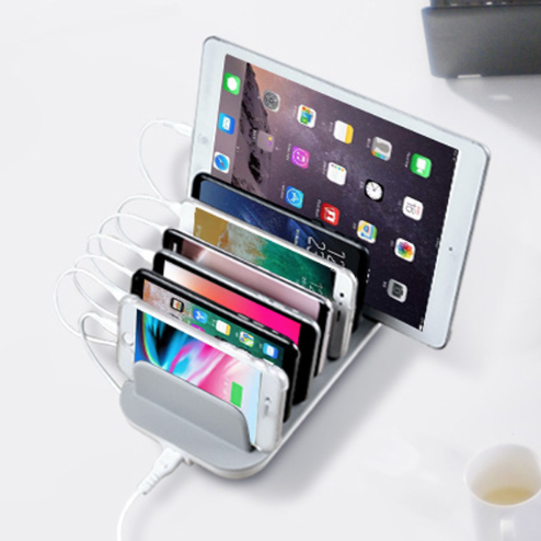 7포트 초고속 멀티 충전기 USB C타입 8핀 5핀 PD 핸드폰 아이폰 업소용 갤럭시 - 상품 이미지