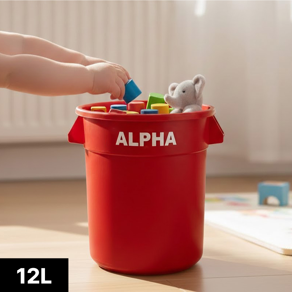국산 ALPHA 10L 종량제 인테리어 원형 쓰레기통 다용도 캠핑 휴지통 12L - 상세 이미지 2