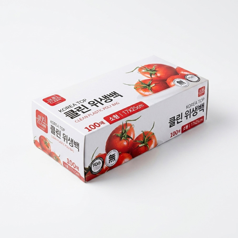 클린 위생백 일회용 비닐봉투 17x25cm, 100매, 5개 - 상세 이미지 3