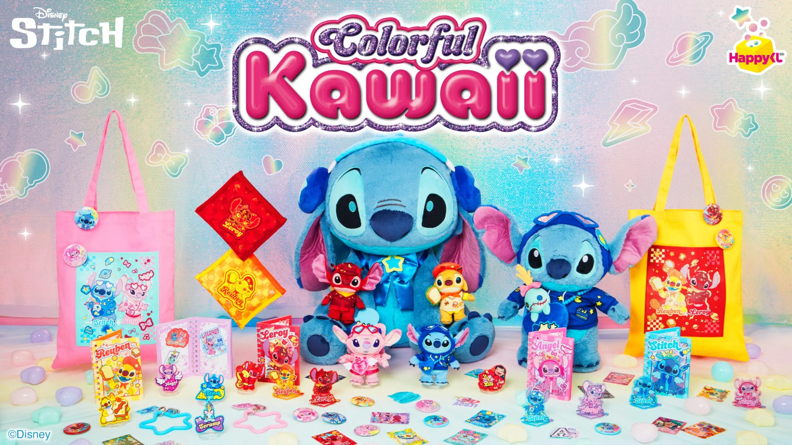 (10+1)온라인 해피쿠지 디즈니 스티치 Colorful Kawaii - 상품 이미지