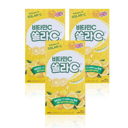 고려은단 쏠라C 레몬맛 2g 80캡슐 3통 맛있는츄어블 GT
