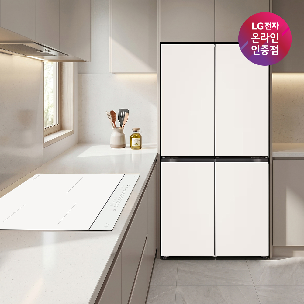 LG 디오스 AI 오브제컬렉션 매직스페이스 냉장고 + LG 디오스 인덕션 세트 (T876MEE111 + BEI3QKHLOE) - 상품 이미지