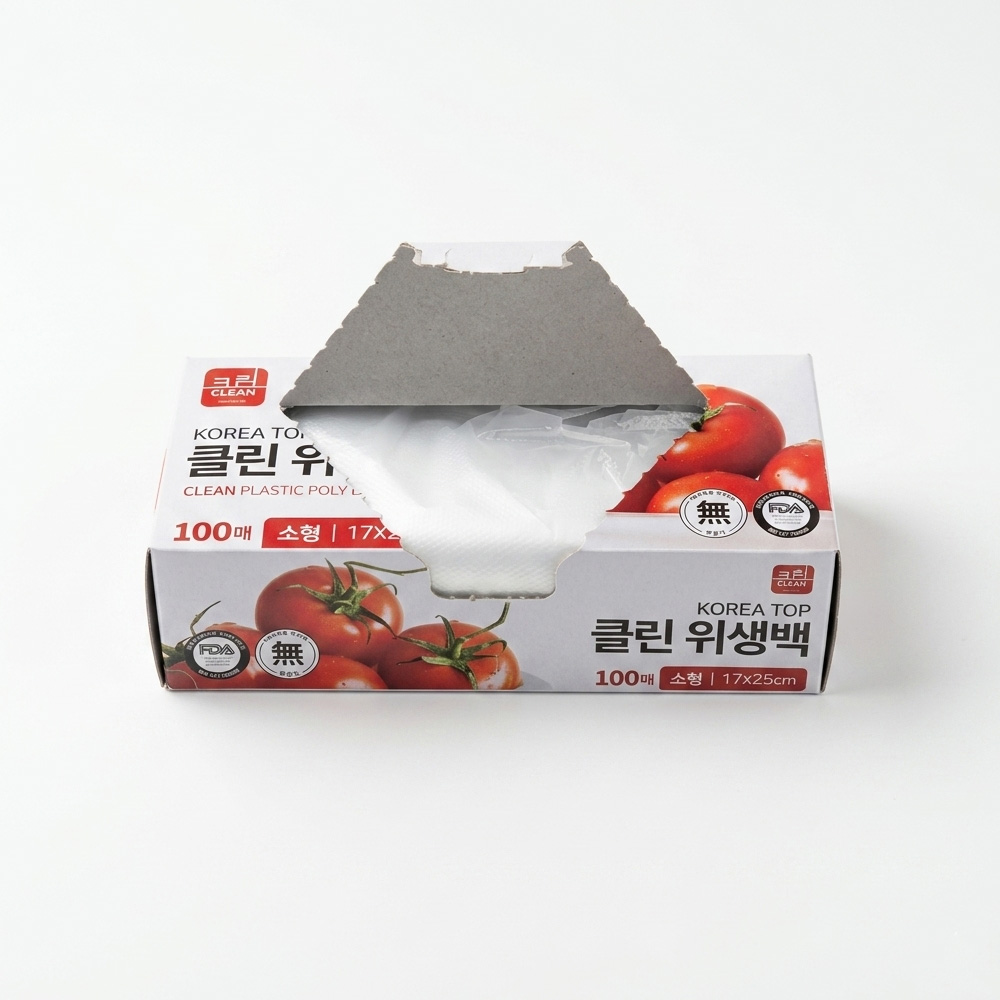 클린 위생백 일회용 비닐봉투 17x25cm, 100매, 5개 - 상세 이미지 4