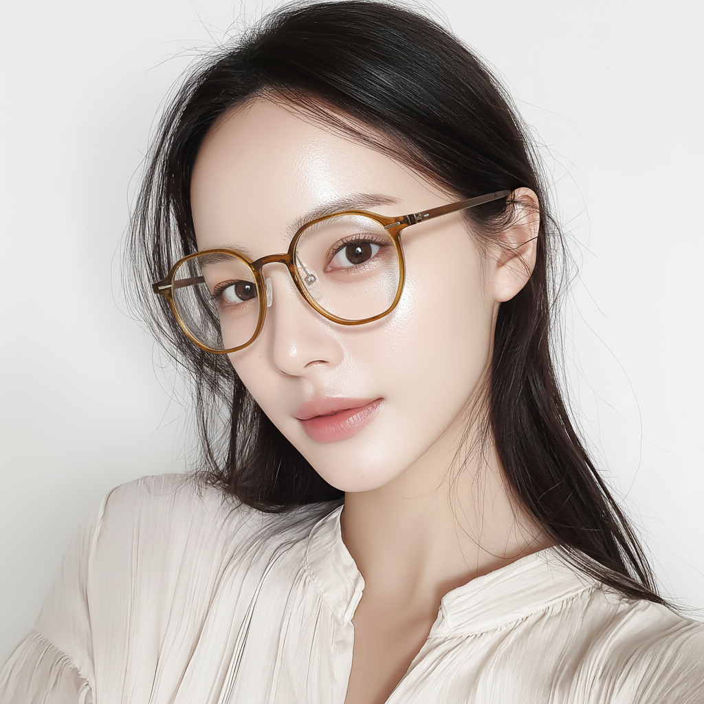 연예인 안경 도수없는 안경 초탄성 가벼운 안경테 국산 안경테 다각형 안경테 이미지 6