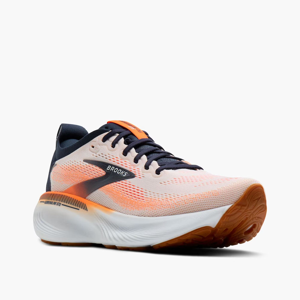 브룩스 Adrenaline GTS 25 남성 런닝화 운동화 White/Spellbound/Orange - 상세 이미지 2