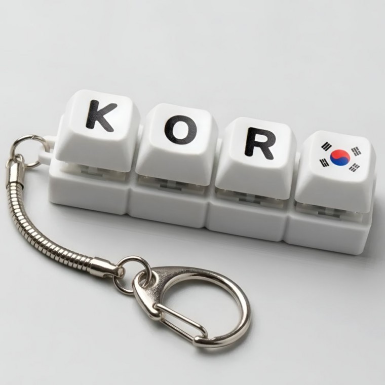 국가 LED 4구키캡 키링 클리커 졸업 커플 친구 인형 선물 행운 학생 남자 여자 - 상품 이미지