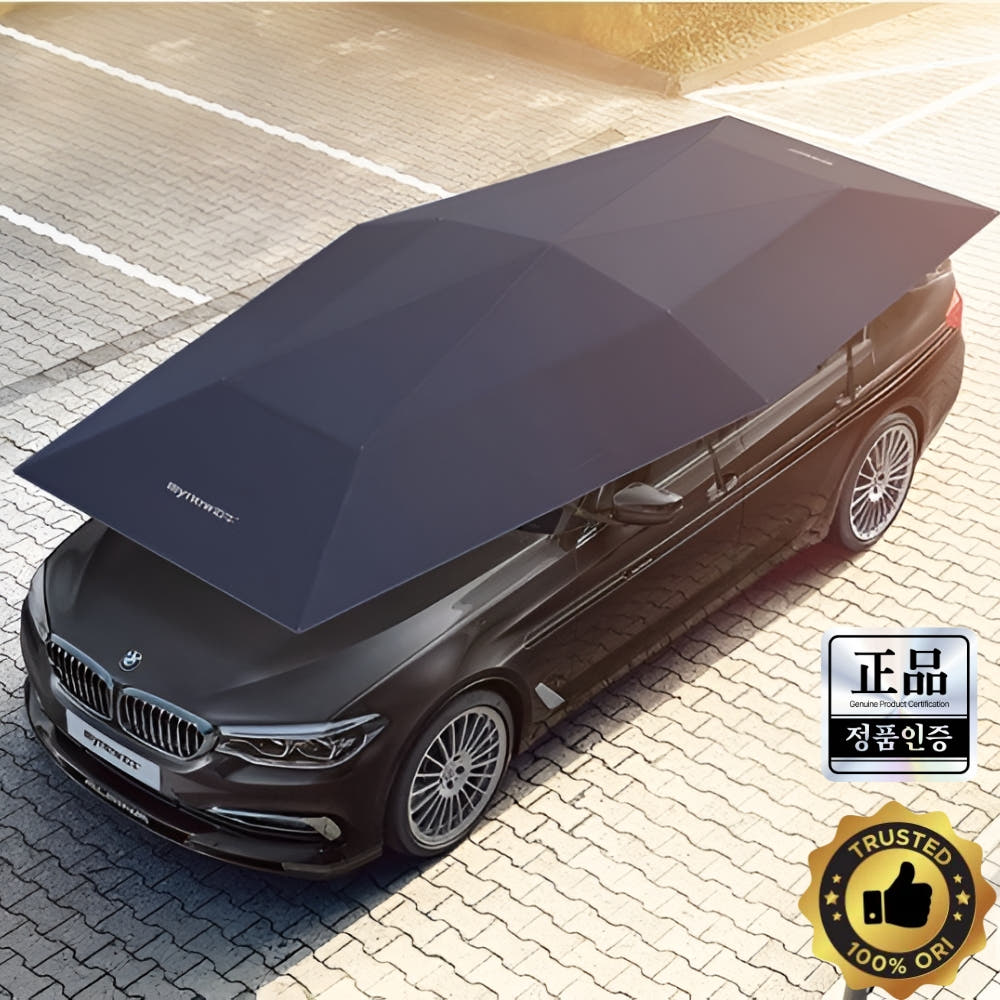 차량용 햇빛 가리개 자동차 차양막 햇볕 우산 차광막 4.2M 반자동